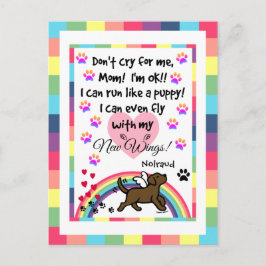Chocolate Labrador Trotting Memorial Postcard Vykort