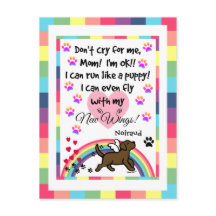 Chocolate Labrador Trotting Memorial Postcard