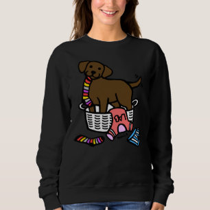 Chocolate Labrador Tvätt Basket T Shirt