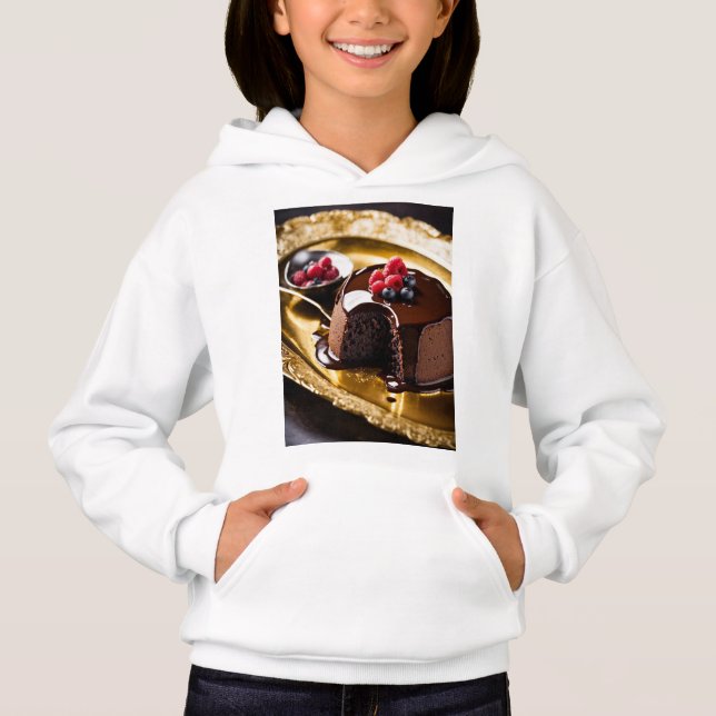 Chocolate Lava Cake pullover hoodie T Shirt (Framsida)
