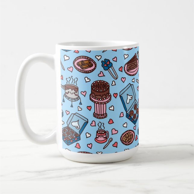 Chocolate lover cute kaffemugg (Vänster)