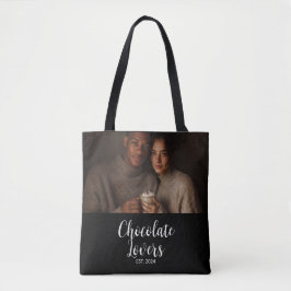 Chocolate Lovers Couple Established Photo Gift Tygkasse