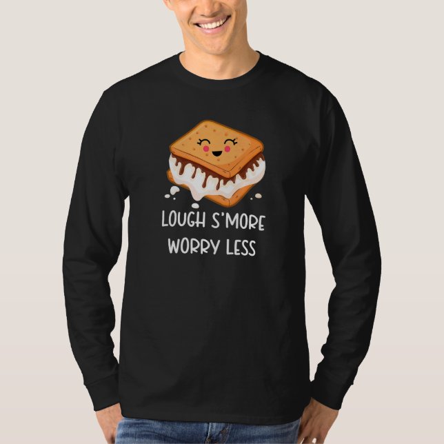 Chocolate & Marshmallow Pun Jokes Lough S'more T Shirt (Framsida)