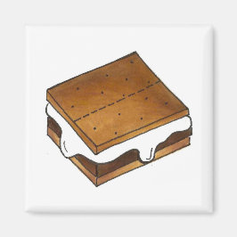 Chocolate Marshmallow Smore S'mores Foodie Magnet