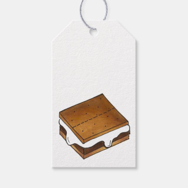 Chocolate Marshmallow Tosted Camp Fire S mres Presentetikett (Framsidan)