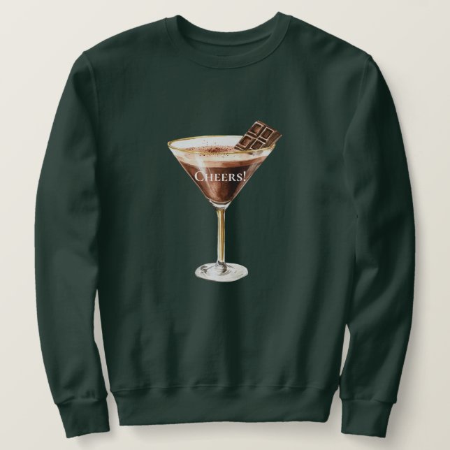 Chocolate Martini Lång Ärmad Tröja (Design framsida)