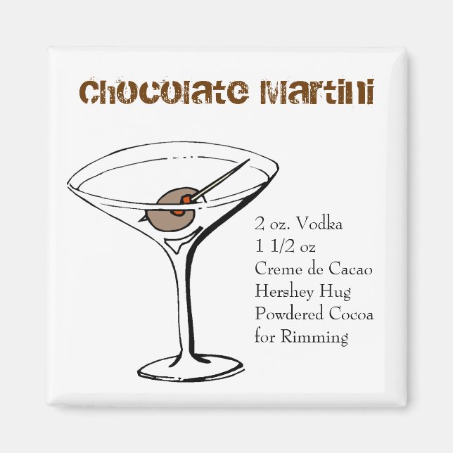 Chocolate Martini Recipe Magnet (Framsidan)