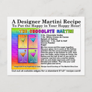 Chocolate Martini Recipe-vykort Vykort