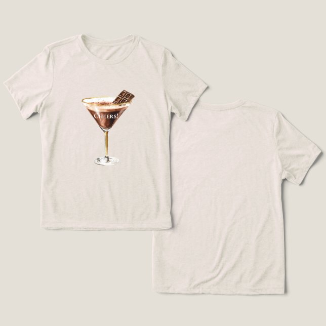 Chocolate Martini T Shirt (Design fram och bak)