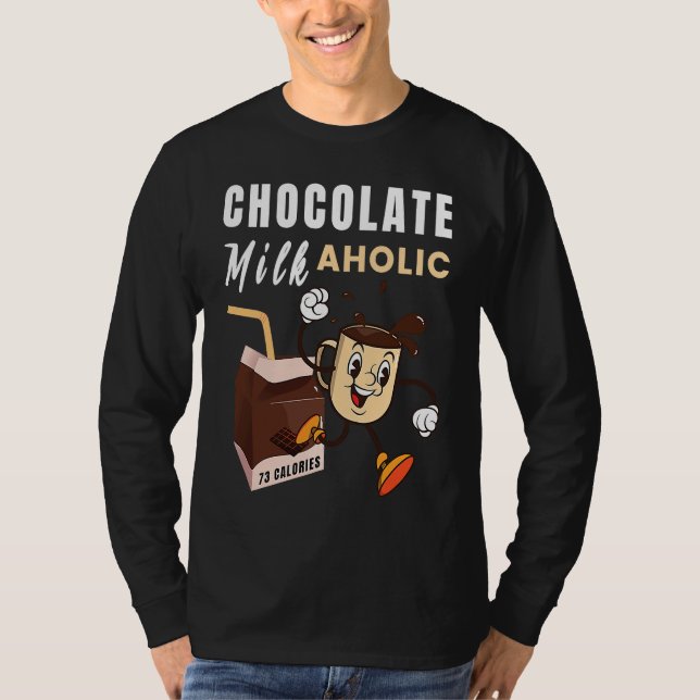 Chocolate Milk Aholic Food Eater Graphic T Shirt (Framsida)
