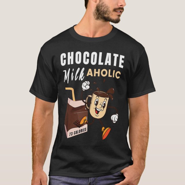 Chocolate Milk Aholic Food Eater Graphic T Shirt (Framsida)