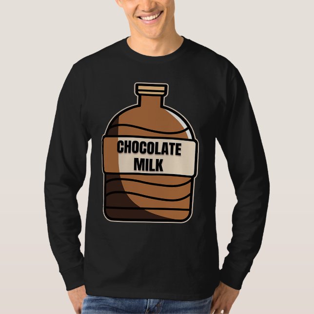 Chocolate Milk Costume Food Eater Graphic T Shirt (Framsida)