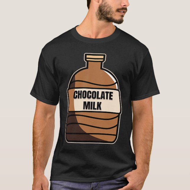 Chocolate Milk Costume Food Eater Graphic T Shirt (Framsida)