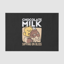 Chocolate Milk Sipping on Bliss – Kawaii Cat Food 