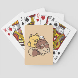 Chocolate Milk Sipping on Bliss – Kawaii Cat Food  Casinokort