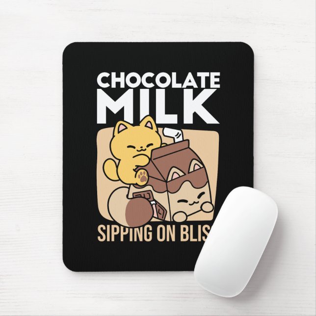 Chocolate Milk Sipping on Bliss – Kawaii Cat Food  Musmatta (Med mus)