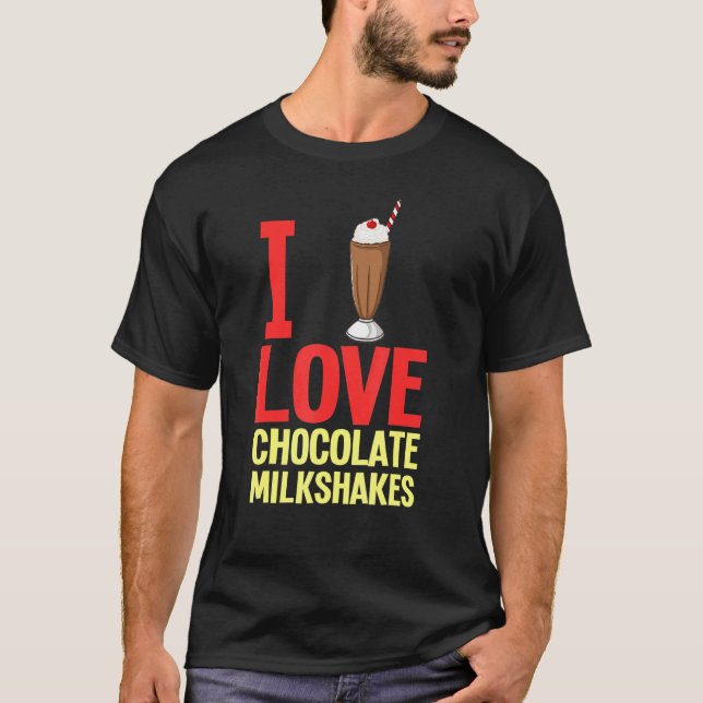 Chocolate Milkshake Mjölk Choco Shake Drink 1 T Shirt (Framsida)