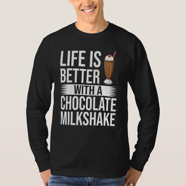 Chocolate Milkshake Mjölk Choco Shake Drink T Shirt (Framsida)