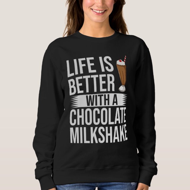 Chocolate Milkshake Mjölk Choco Shake Drink T Shirt (Framsida)