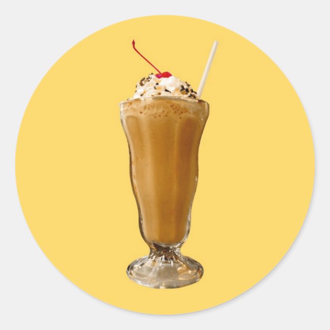Chocolate Milkshake Runt Klistermärke (Framsida)