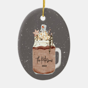 Chocolate Milkskakjul Helgdag Ceramic Orna Julgransprydnad Keramik