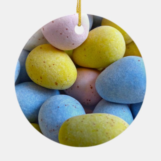 Chocolate Mini Eggs Julgransprydnad Keramik (Baksidan)