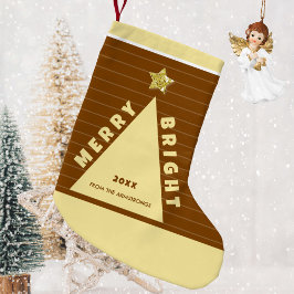 Chocolate Minimalist Christmas Tree Stocking Liten Julstrumpa