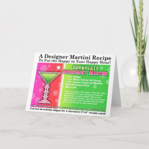 CHOCOLATE MINT CHRISTMAS COCKTAIL RECIPING CARD HELGKORT