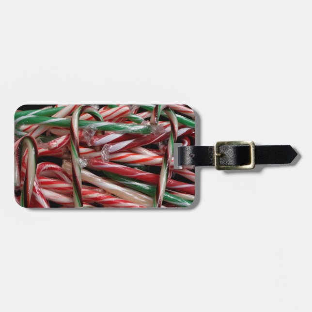 Chocolate Mint-Polkagrisar Helgdag Festive Bagagebricka (Horisontell Framsida)