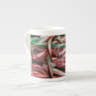 Chocolate Mint-Polkagrisar Helgdag Festive Benporslin Mugg