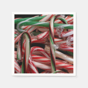 Chocolate Mint-Polkagrisar Helgdag Festive Pappersservett