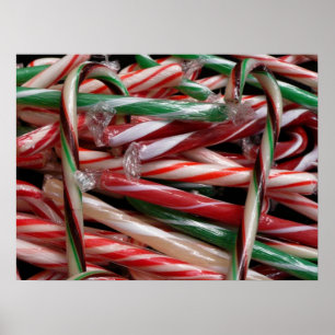 Chocolate Mint-Polkagrisar Helgdag Festive Poster
