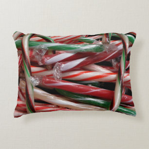 Chocolate Mint-Polkagrisar Helgdag Festive Prydnadskudde