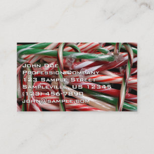 Chocolate Mint-Polkagrisar Helgdag Festive Visitkort