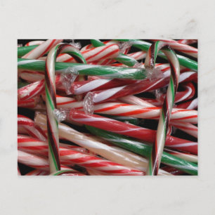 Chocolate Mint-Polkagrisar Helgdag Festive Vykort