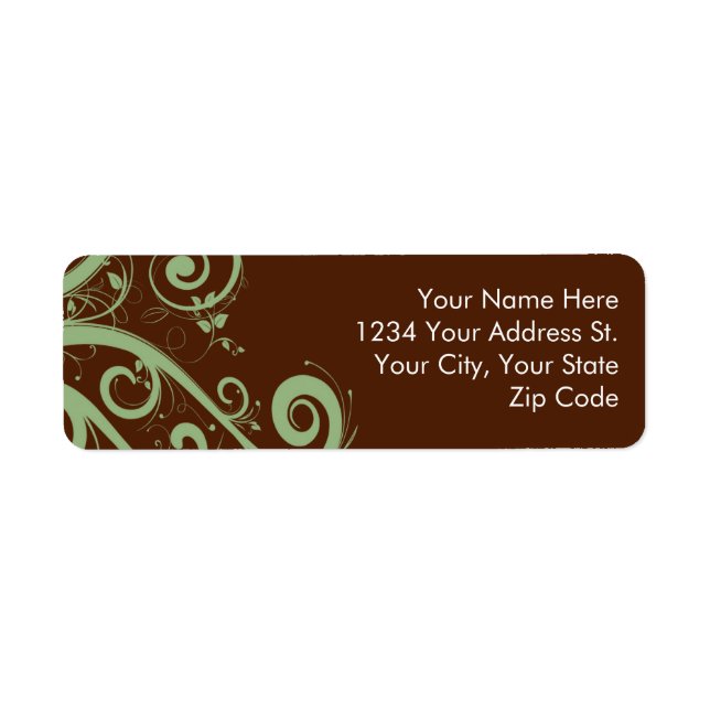 Chocolate Mint-Returetiketter Returadress Etikett (Framsidan)