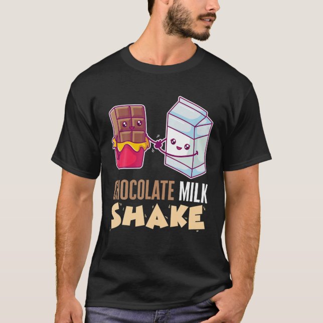 Chocolate Mjölk Shake MilkskakDessert Sweet Tooth T Shirt (Framsida)