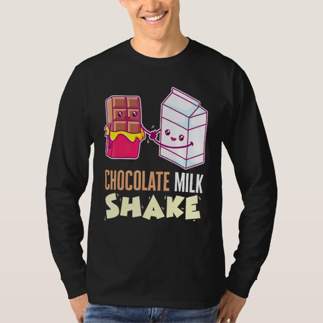Chocolate Mjölk Shake MilkskakDessert Sweet Tooth T Shirt (Framsida)