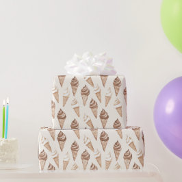 Chocolate Mocha Ice Cream Cones Birthday Presentpapper
