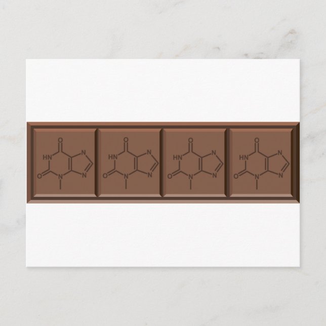 Chocolate Molecule Vykort (Framsida)