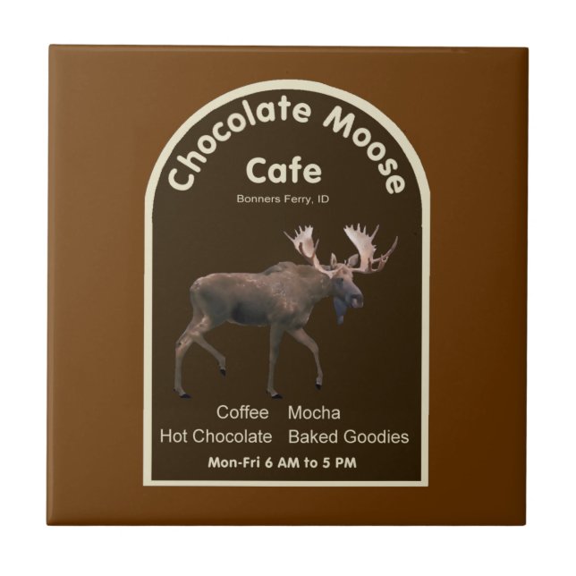 Chocolate Moose Cafe Kakelplatta (Framsidan)