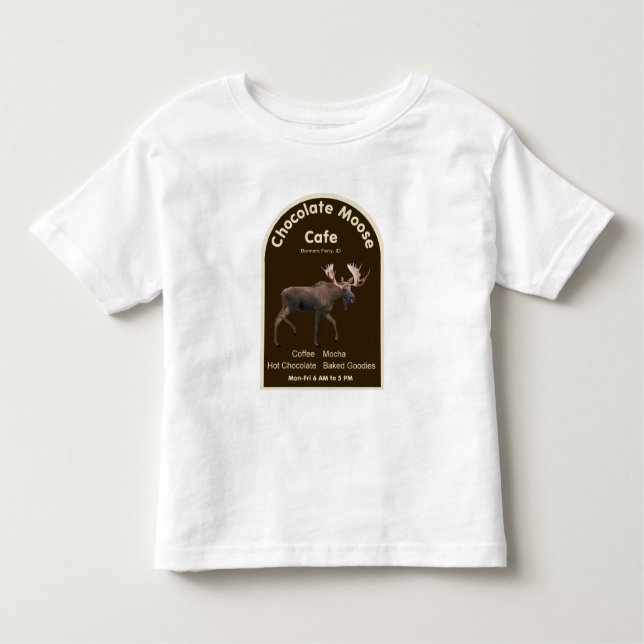 Chocolate Moose Cafe T Shirt (Framsida)