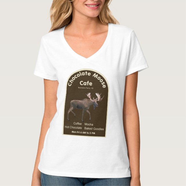 Chocolate Moose Cafe Tee Shirt (Framsida)