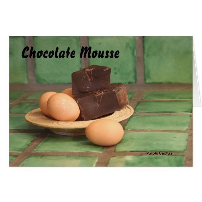 Chocolate Mousse Hälsningskort (Framsidan Horizontal)