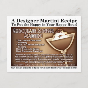 Chocolate Mousse Martini Recipe Dessert-vykort Vykort