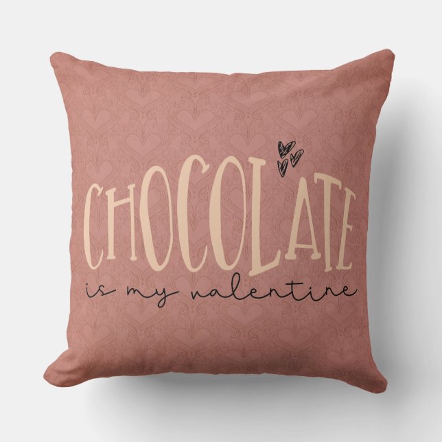 Chocolate My Valentine/Coffee Valentiness Pillow Kudde (Framsida)
