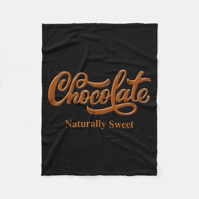 Chocolate Naturally Sweet Tee Proud-black Woman  Fleecefilt (Framsidan)