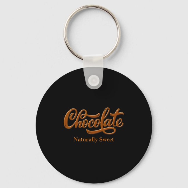 Chocolate Naturally Sweet Tee Proud-black Woman  Nyckelring (Framsida)