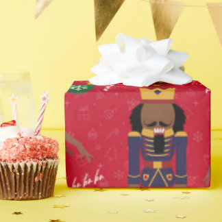 Chocolate Nutcracker Gift Wrap Presentpapper