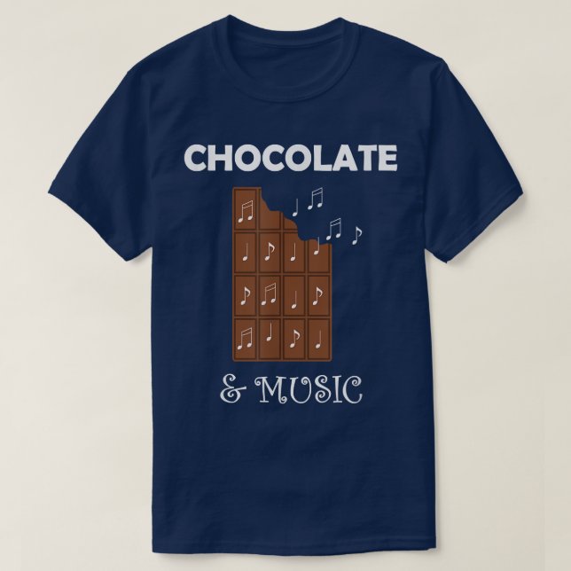 Chocolate och Musik noter Musician Chocolatier T Shirt (Design framsida)